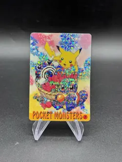 Pikachu Squirtle Holo Pokemon Vintage Pocket Monsters Vending Prism Sticker 2 - Image 1
