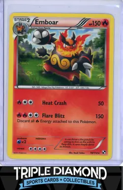 2011 Pokemon Black and White #19/114 Emboar Holo F629 - Image 1