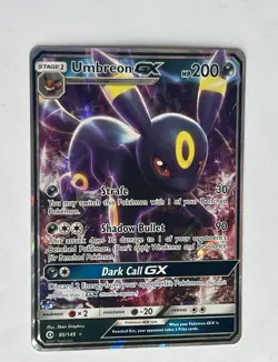 Pokemon TCG Umbreon GX 80/149 Full Art Ultra Rare Holo Sun & Moon Base Set - Image 1