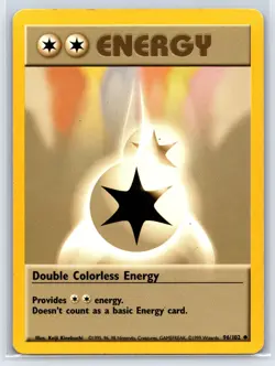 DOUBLE COLORLESS ENERGY 96/102 Pokemon BASE SET ENGLISH UNCOMMON - Image 1