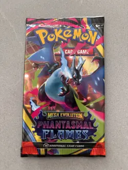 22.5g HEAVY Pokemon TCG: Mega Evo Phantasmal Flames Pack SEALED Charizard Art - Image 2