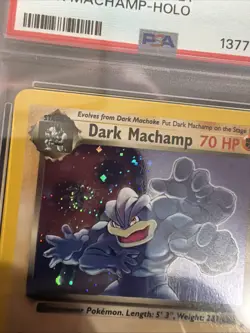 2000 Pokemon Rocket Dark Machamp Holo With SWIRL 10/82 PSA 9 - Image 4