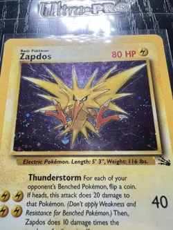 Pokemon TCG Zapdos Holo - Fossil Set - WOTC 1999 #15/62 - NM / LP Vintage - Image 3