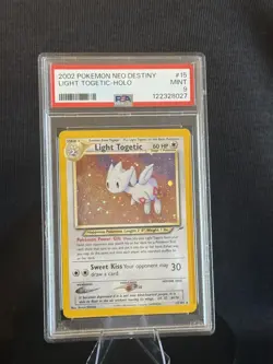 2002 POKEMON NEO DESTINY #15 LIGHT TOGETIC-HOLO PSA 9 W/ Swirl - Image 1