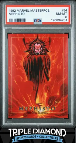 1992 SkyBox Marvel Masterpieces #54 Mephisto PSA 8 NM-MT F597 - Image 1