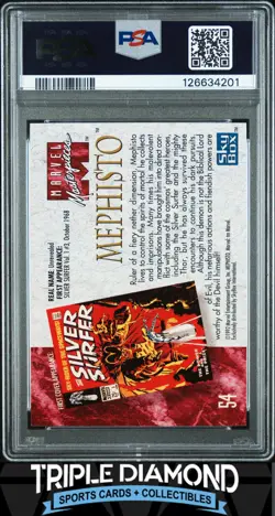 1992 SkyBox Marvel Masterpieces #54 Mephisto PSA 8 NM-MT F597 - Image 2