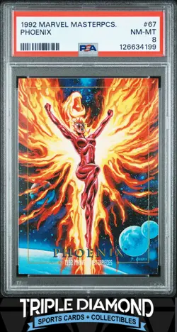 1992 SkyBox Marvel Masterpieces #67 Phoenix PSA 8 NM-MT F611 - Image 1