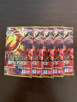 One Piece The Best Vol. 2 PRB-02 Five 5 Premium Booster Packs Lot English B - Image 1