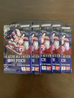 One Piece The Azure Sea’s Seven OP-14 & EB-04 Five 5 Booster Packs Lot English C - Image 1