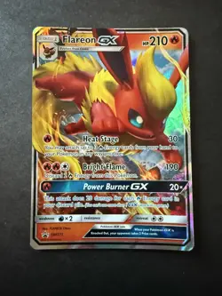 Flareon GX SM171 Sun & Moon Black Star Promo Holo Pokemon Card LP - Image 1