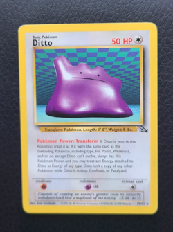 Pokemon TCG Ditto 18/62 Non-Holo Rare Fossil Vintage WOTC Card NM - Image 1