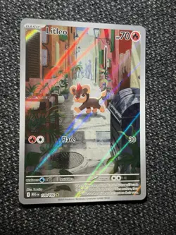 Pokemon TCG Litleo IR 139/132 Illustration Rare Pokemon Card Mega Evolution - Image 1