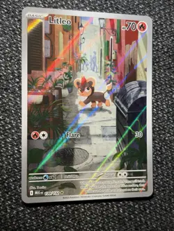 Pokemon TCG Litleo IR 139/132 Illustration Rare Pokemon Card Mega Evolution - Image 2