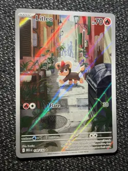 Pokemon TCG Litleo IR 139/132 Illustration Rare Pokemon Card Mega Evolution - Image 3