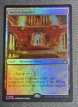 Sacred Foundry Ravnica Remastered Foil MTG NM Magic Card - Image 1