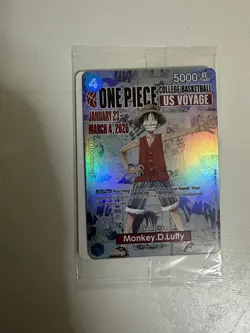 Monkey.D.Luffy (055) (College Basketball US Voyage) P-055 One Piece Card+Poster - Image 1