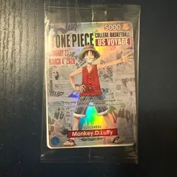Monkey.D.Luffy (055) (College Basketball US Voyage) P-055 One Piece Card+Poster - Image 2