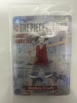 Monkey.D.Luffy (055) (College Basketball US Voyage) P-055 One Piece Card+Poster - Image 3