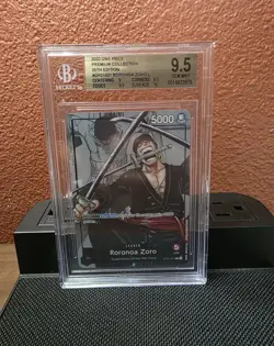 OP01-001 Roronoa Zoro Premium Card Collection 25th Anniversary Eng BGS 9.5 - Image 1