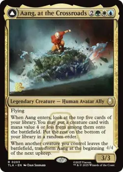 Aang, at the Crossroads -Foil Light Play MTG Promos: Prerelease Cards - Image 1