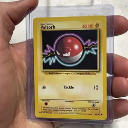 Pokemon TCG Voltorb Base Set 67/102 Regular Unlimited Common Card Vintage Vtg NM - Image 2