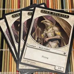 Token - Bird Soldier X4 (Alara Reborn (2009)) MTG Magic Free Shipping - Image 1