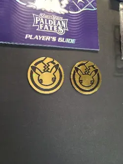 Pokemon Paldean Fates Dice Dividers 65 Sleeves Player's Guide & 2 Pikachu Coin - Image 5