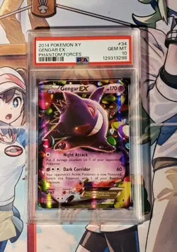 Pokemon Gengar EX 34/119 2014 XY Phantom Forces PSA 10 Gem English Ultra Rare - Image 1