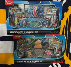 Pokemon Snorlax Ex & Blissey Ex + Greninja Kingdra Ex Special Collection Box NEW - Image 1