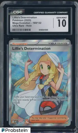 2025 Pokemon Mega Evolution Lillie's Determination Ultra Rare #169/132 CGC 10 - Image 1