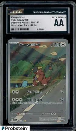 2025 Pokemon Destined Rivals #204/182 Kangaskhan IR Holo CGC AA - Image 1