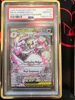 Mega Gardevoir ex 178/132 POKEMON Mega Evolution Holo PSA10 w/ GradedGuard - Image 1