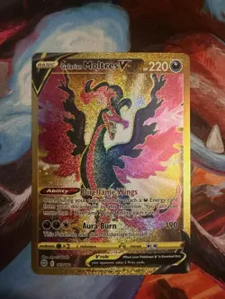 Glaraian Moltres V Gold Pokemon TCG Brilliant Stars 183/172 NM FAST SHIPPING - Image 1