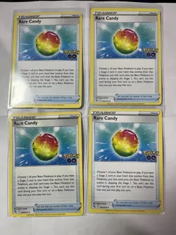 Rare Candy 069/078 Pokemon GO Regular Play Set 4x - Image 1