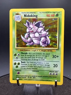 Pokemon TCG Nidoking Base Set 11/102 Holo Unlimited Holo Rare LP / NM - Image 1