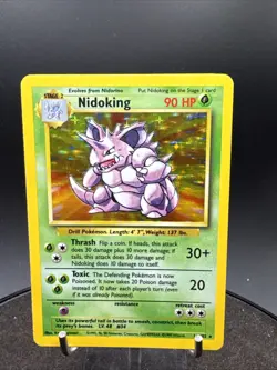 Pokemon TCG Nidoking Base Set 11/102 Holo Unlimited Holo Rare LP / NM - Image 2