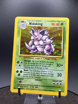 Pokemon TCG Nidoking Base Set 11/102 Holo Unlimited Holo Rare LP / NM - Image 3