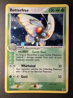Pokemon TCG Butterfree 2/112 EX FireRed & LeafGreen Holo Rare LP GREAT SWIRL - Image 1