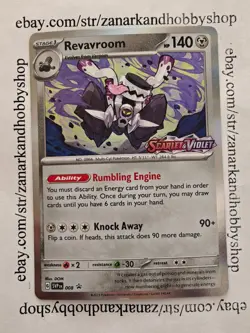 Pokemon Revavroom SVP008 Black Star Promo LP - Image 1