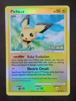 Pokemon Pichu Stormfront 45/100 Reverse Holo Stamped Platinum NM! - Image 1