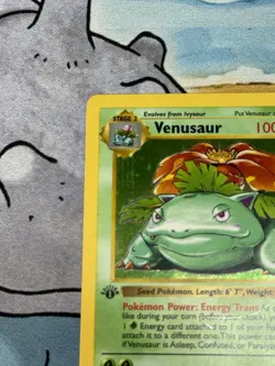 Pokemon TCG 1st Edition Base Set Shadowless Venusaur Holo - Image 4
