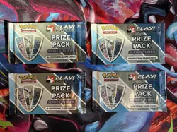 Four Play! Pokemon Prize Pack Series Three Booster Packs - Image 1