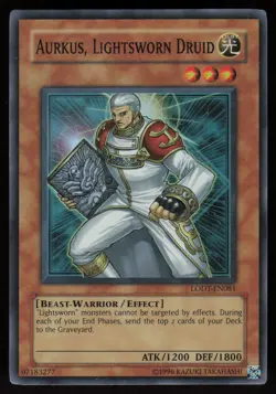Aurkus, Lightsworn Druid LODT-EN081 Super Rare Unlimited Yu-Gi-Oh - Image 1