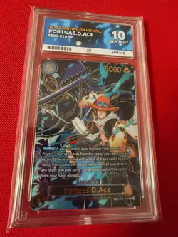Portgas D Ace EB02-028 SP ACE Grading Gem Mint 10 One Piece Carrying On His Will - Image 1
