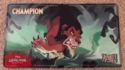 (1) CHAMPION SCAR PLAYMAT - Disney Lorcana Azurite Sea - Champs Heartless Hunter - Image 1