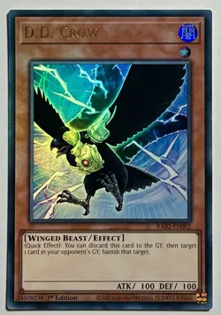 D.D. Crow RA02-EN002 (NM) Ultra Rare 1st Edition Yu-Gi-Oh! TCG Card - Image 1
