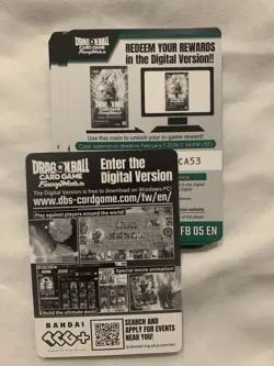 Dragon Ball Super Fusion World FB05 EN Code Card 24x Sent To Inbox Fast - Image 2