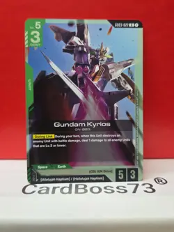 Gundam Kyrios Gundam Card Game . Steel Requiem Rare • GD03-022 - Foil - Image 3