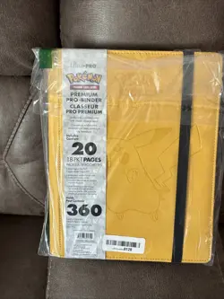 Premium Yellow Display Album for 360 Cards with Pikachu Artwork and Elastic S... 74427845704 - Image 1