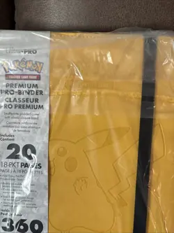 Premium Yellow Display Album for 360 Cards with Pikachu Artwork and Elastic S... 74427845704 - Image 2
